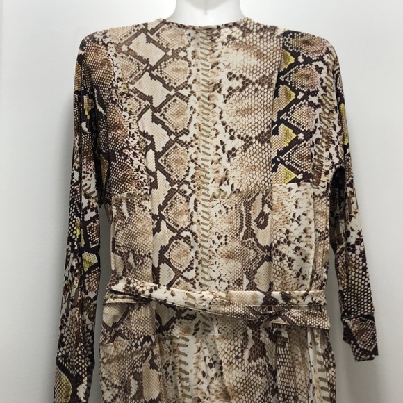 Just Cavalli Snakeskin Print Wrap Dress - Picture 4 of 13